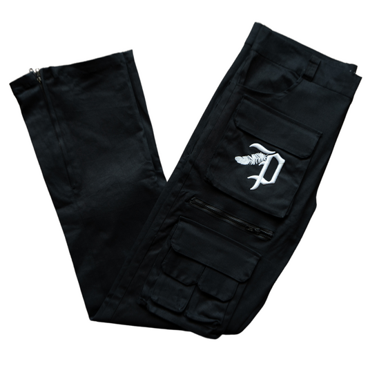 Pelicans Stacked Cargo Pants- Onyx