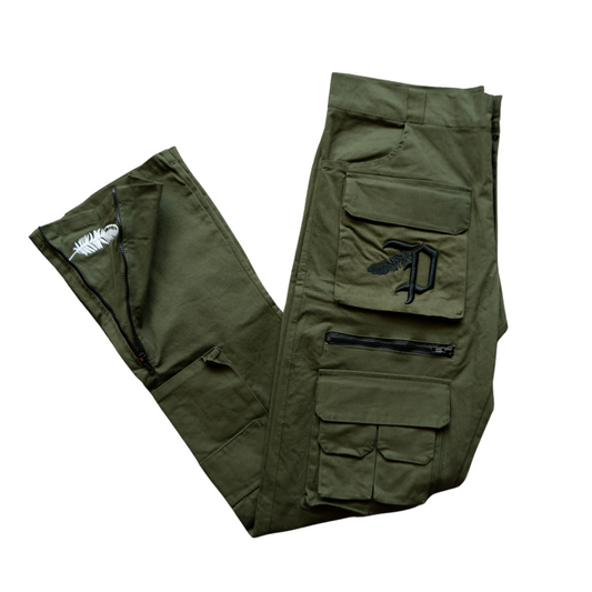Pelicans Stacked Cargo Pants- Olive